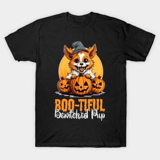 Boo-tifully Bewitched Puppy Dog Halloween T-Shirt